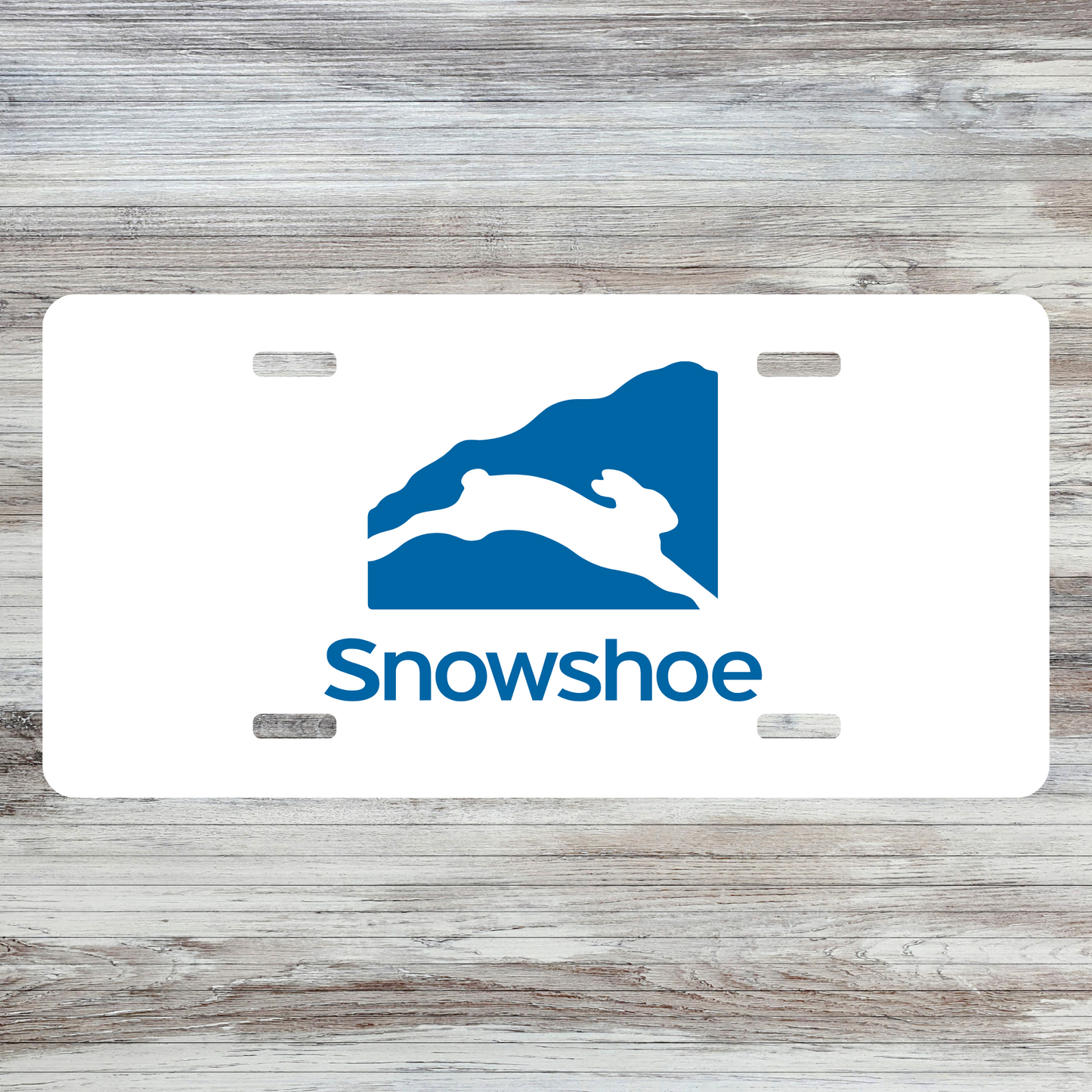 Gloss White Aluminum License Plate